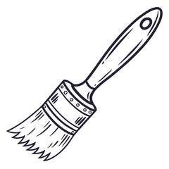Hand drawn paintbrush drawing tool