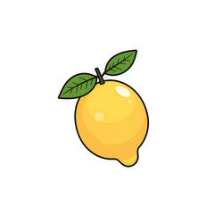 Vibrant Lemon Illustration Citrus Fruit Clipart