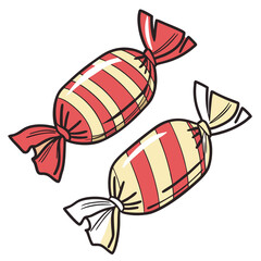 Red and yellow striped candies candy sweets