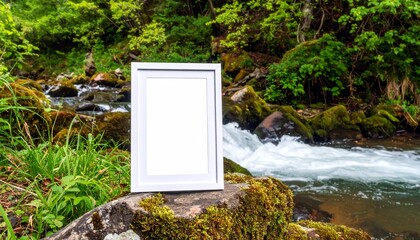 White Frame Near Forest Stream
