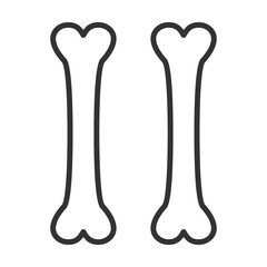 Femur Icon Outline Style. Vector Illustration Design