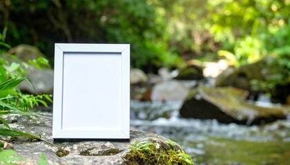 White Frame Near Forest Stream