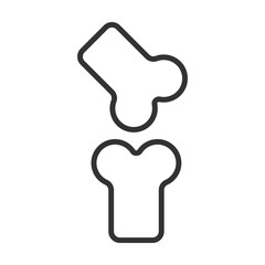 Patella Icon Outline Style. Vector Illustration Design