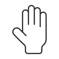 Hand Icon Outline Style. Vector Illustration Design