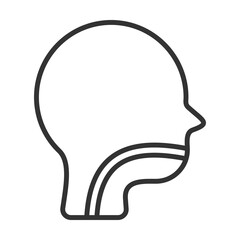 Throat Icon Outline Style. Vector Illustration Design