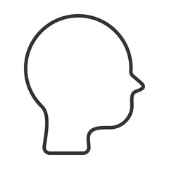Head Icon Outline Style. Vector Illustration Design