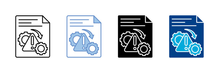 Project Management Icon set multiple style collection