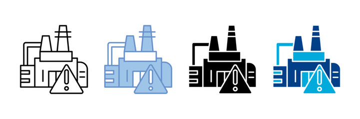 Obraz premium Factory Icon set multiple style collection