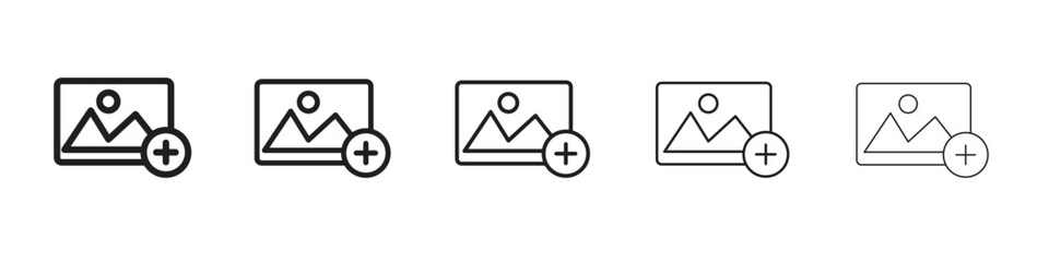 Add photos icon design symbol collection for graphic design. EPS 10