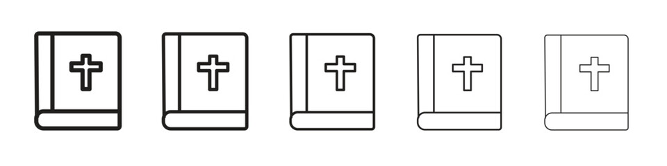 Obraz premium Bible icon design symbol collection for graphic design. EPS 10