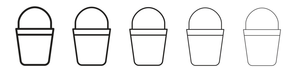 Bucket icon design symbol collection for graphic design. EPS 10