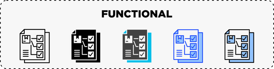 Functional Icon Pack Line Glyph Outline Icon