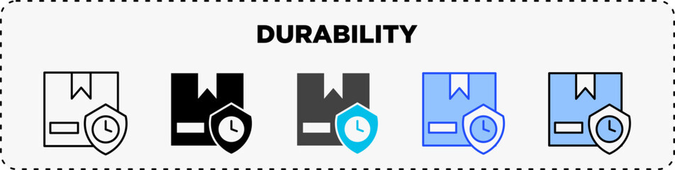 Durability Icon Pack Line Glyph Outline Icon