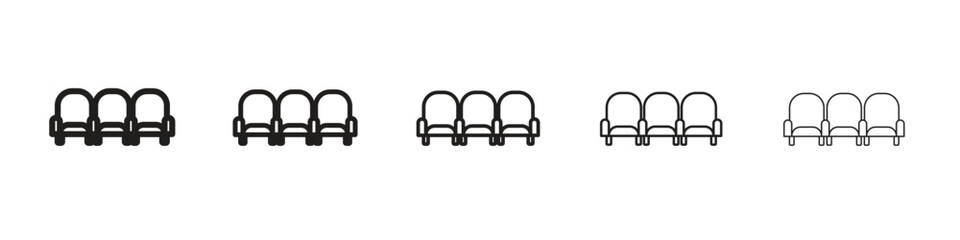 Cinema seat icon design symbol collection for graphic design. EPS 10