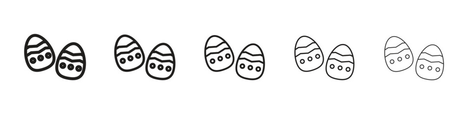 Easter eggs icon design symbol collection for graphic design. EPS 10