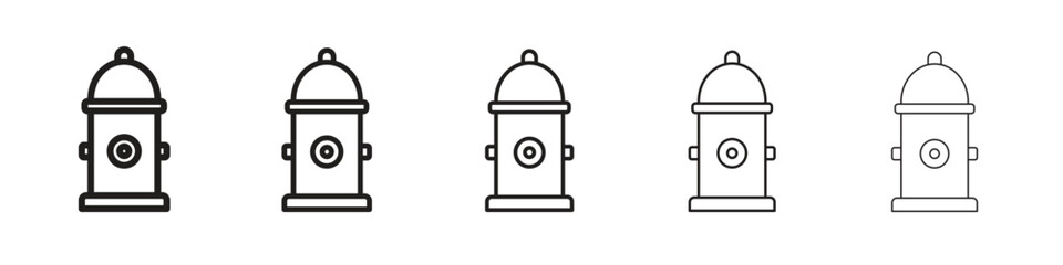 Fire hydrant icon design symbol collection for graphic design. EPS 10