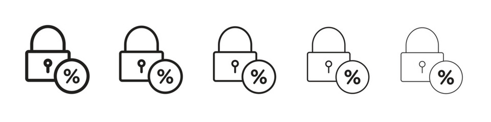 Fixed rate mortgage icon design symbol collection for graphic design. EPS 10