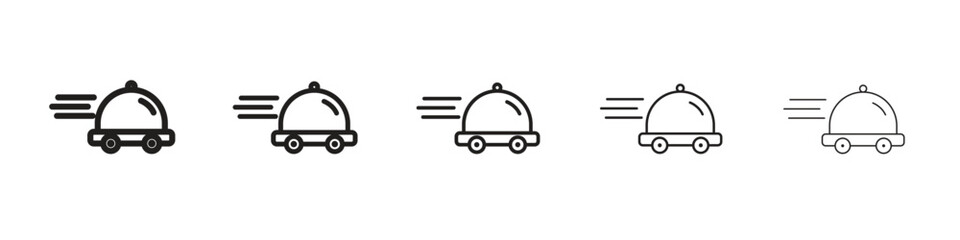 Food delivery icon design symbol collection for graphic design. EPS 10