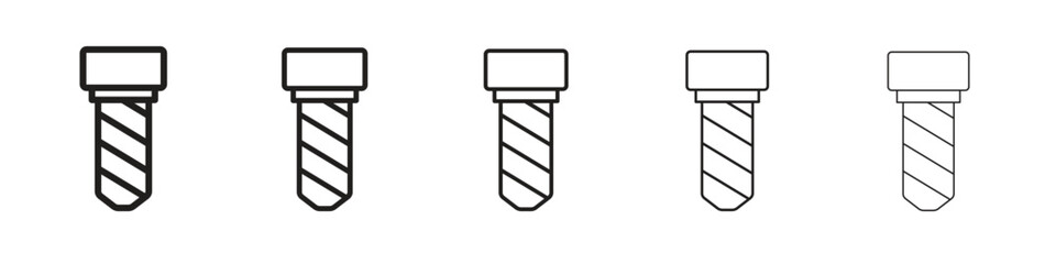Implant Fixture icon design symbol collection for graphic design. EPS 10