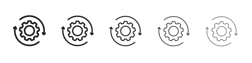 Implementation icon design symbol collection for graphic design. EPS 10