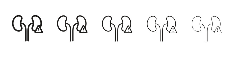 Kidney disease icon design symbol collection for graphic design. EPS 10