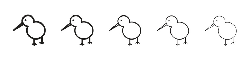Kiwi bird icon design symbol collection for graphic design. EPS 10