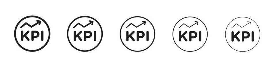 KPI icon design symbol collection for graphic design. EPS 10