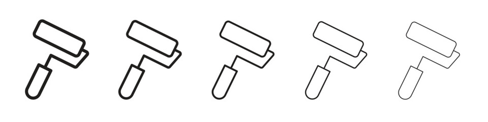 Paint roller icon design symbol collection for graphic design. EPS 10