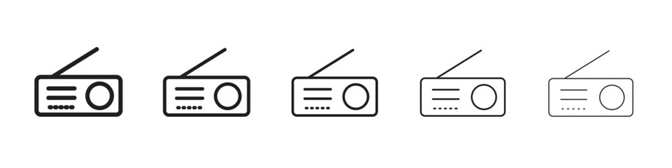 Radio icon design symbol collection for graphic design. EPS 10