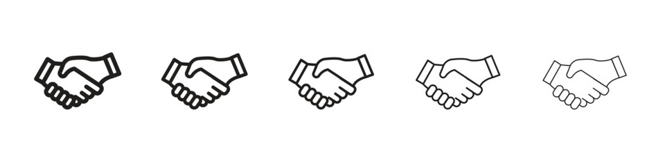 Shake hands icon design symbol collection for graphic design. EPS 10