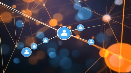 Abstract network design with vibrant colors and bokeh effects - Powered by Adobe