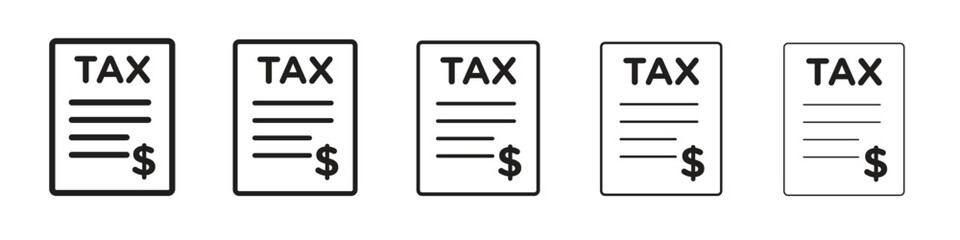 Taxes icon design symbol collection for graphic design. EPS 10