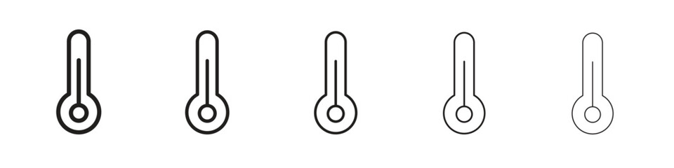 Thermometer icon design symbol collection for graphic design. EPS 10