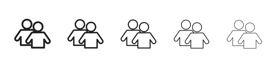 Twin icon design symbol collection for graphic design. EPS 10