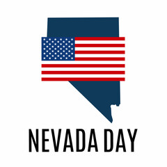 Happy Nevada Day with the United States flag. Perfect for holiday greeting cards, party invitations, seasonal social media posts, banners, and decorations.