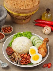 Nasi lemak is a type of typical Malay food that is commonly found in Malaysia where this dish is considered one of the national dishes