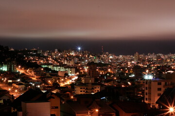 milky cloud over the city