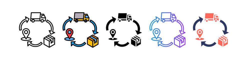 Obraz premium Distribution multiple icon