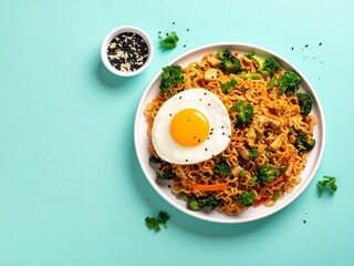 Delicious Mie Goreng with Fried Egg