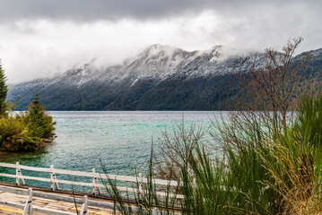 Naklejka premium Correntoso is a lake located within Nahuel Huapi National Park, Villa La Angostura, Neuquen, Patagonia, Argentina