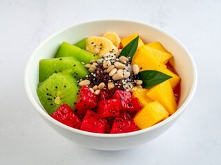 Healthy Fresh Fruit Bowl Breakfast