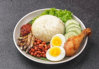 Nasi lemak is a type of typical Malay food that is commonly found in Malaysia where this dish is...