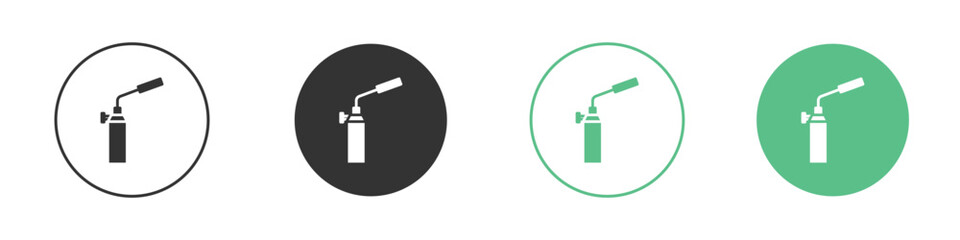 Blowtorch icon symbol illustration doodle set. EPS10