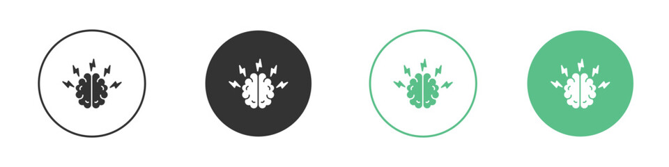 Brainstorm icon symbol illustration doodle set. EPS10