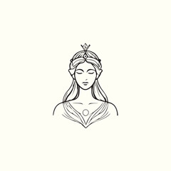 Line Classic Goddess Logo