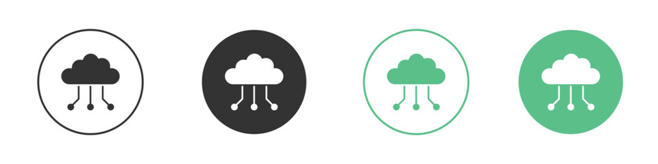 Cloud computing icon symbol illustration doodle set. EPS10