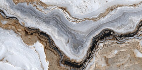 Fototapeta premium Abstract marble pattern in gray and brown - top down view for interior design and backgrounds
