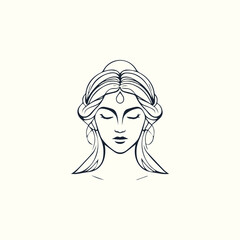 Line Classic Goddess Logo