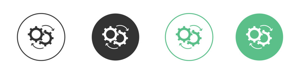 Devops icon symbol illustration doodle set. EPS10