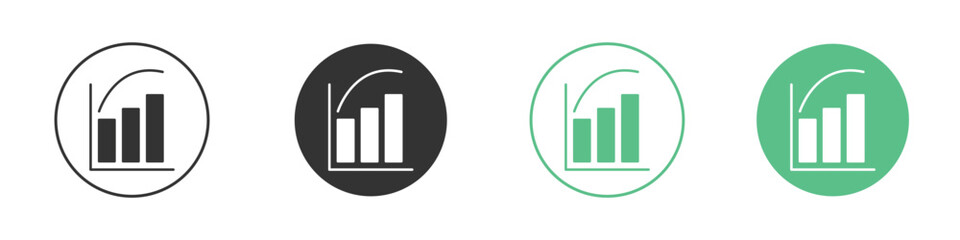 Diminishing returns icon symbol illustration doodle set. EPS10
